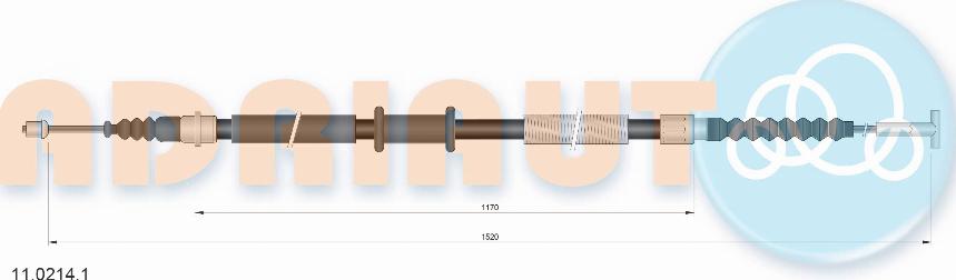 Adriauto 11.0214.1 - Тросик, cтояночный тормоз avtokuzovplus.com.ua