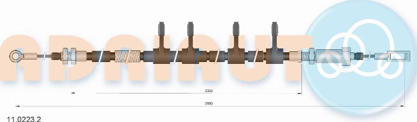 Adriauto 11.0223.2 - Тросик, cтояночный тормоз avtokuzovplus.com.ua