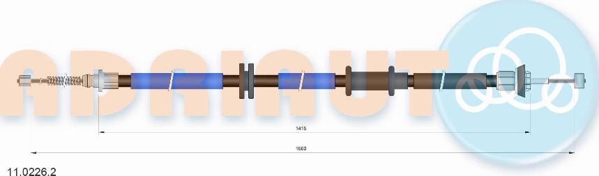 Adriauto 11.0226.2 - Трос, гальмівна система autocars.com.ua