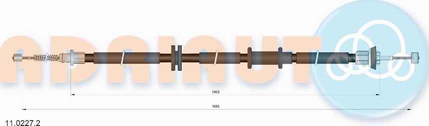 Adriauto 11.0227.2 - Трос, гальмівна система autocars.com.ua