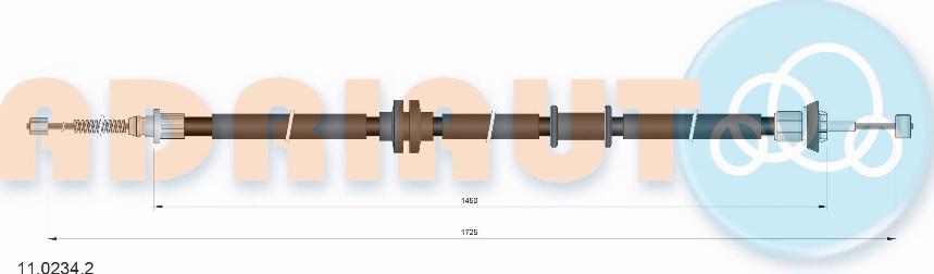 Adriauto 11.0234.2 - Трос, гальмівна система autocars.com.ua