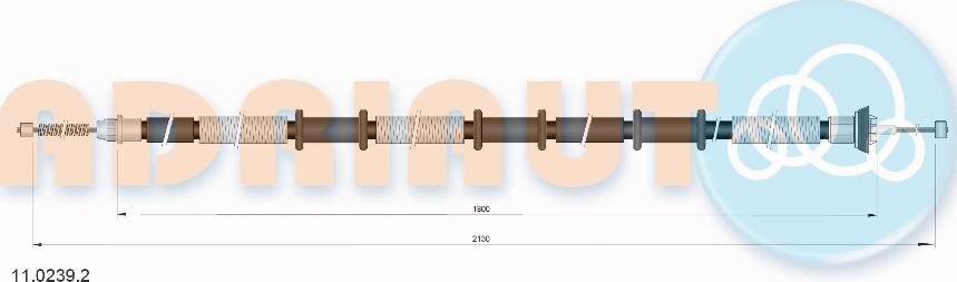 Adriauto 11.0239.2 - Трос, гальмівна система autocars.com.ua
