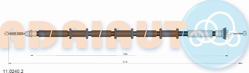 Adriauto 11.0240.2 - Тросик, cтояночный тормоз avtokuzovplus.com.ua