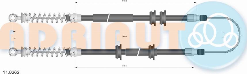 Adriauto 11.0262 - Трос, гальмівна система autocars.com.ua