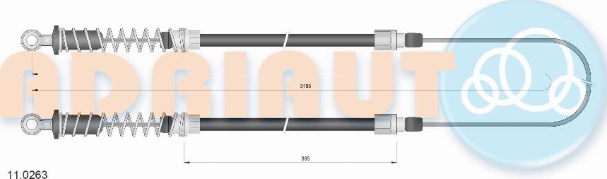 Adriauto 11.0263 - Трос, гальмівна система autocars.com.ua