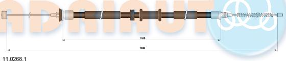 Adriauto 11.0268.1 - Трос, гальмівна система autocars.com.ua