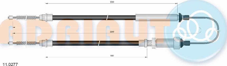 Adriauto 11.0277 - Трос, гальмівна система autocars.com.ua