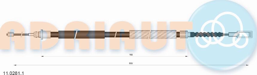 Adriauto 11.0281.1 - Тросик, cтояночный тормоз avtokuzovplus.com.ua