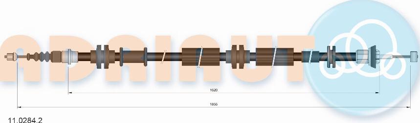 Adriauto 11.0284.2 - Тросик, cтояночный тормоз avtokuzovplus.com.ua