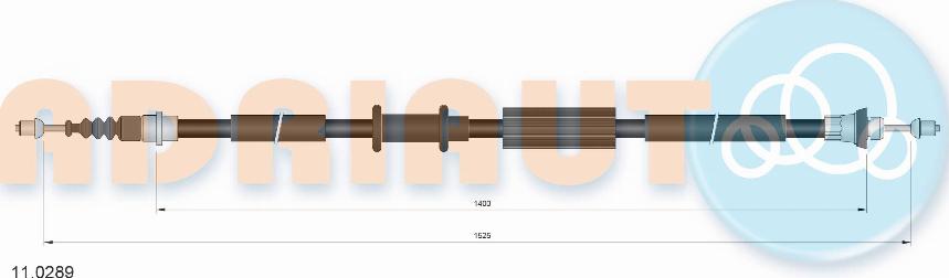 Adriauto 11.0289 - Трос, гальмівна система autocars.com.ua