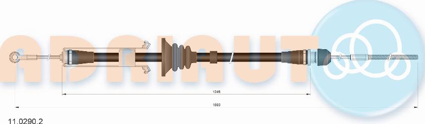 Adriauto 11.0290.2 - Тросик, cтояночный тормоз avtokuzovplus.com.ua