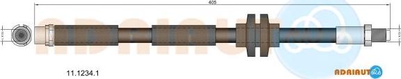 Adriauto 11.1234.1 - Гальмівний шланг autocars.com.ua