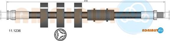 Adriauto 11.1236 - Гальмівний шланг autocars.com.ua