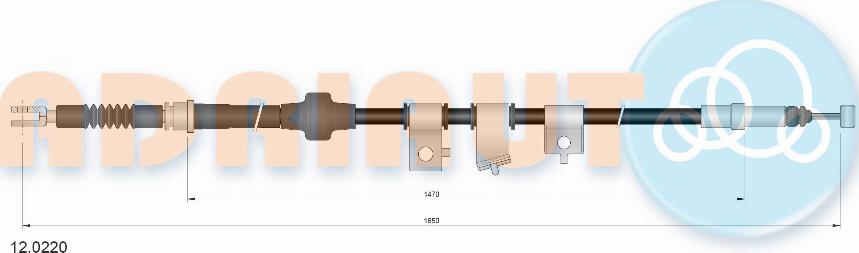 Adriauto 12.0220 - Трос, гальмівна система autocars.com.ua