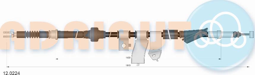Adriauto 12.0224 - Трос, гальмівна система autocars.com.ua
