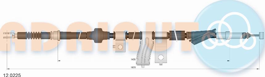 Adriauto 12.0225 - Трос, гальмівна система autocars.com.ua