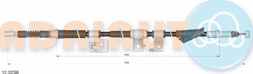 Adriauto 12.0238 - Трос, гальмівна система autocars.com.ua