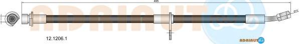 Adriauto 12.1206.1 - Гальмівний шланг autocars.com.ua