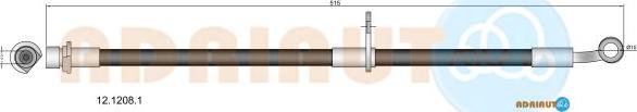 Adriauto 12.1208.1 - Гальмівний шланг autocars.com.ua