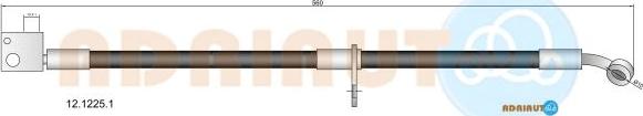 Adriauto 12.1225.1 - Гальмівний шланг autocars.com.ua