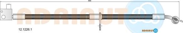 Adriauto 12.1226.1 - Гальмівний шланг autocars.com.ua