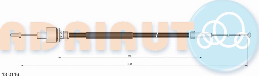 Adriauto 13.0116 - Трос, управління зчепленням autocars.com.ua