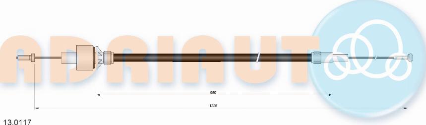 Adriauto 13.0117 - Трос, управління зчепленням autocars.com.ua