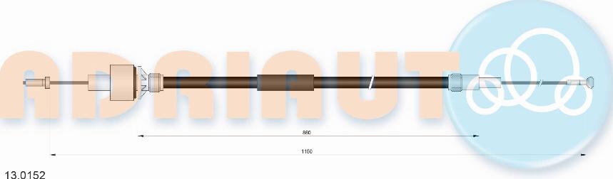 Adriauto 13.0152 - Трос, управління зчепленням autocars.com.ua