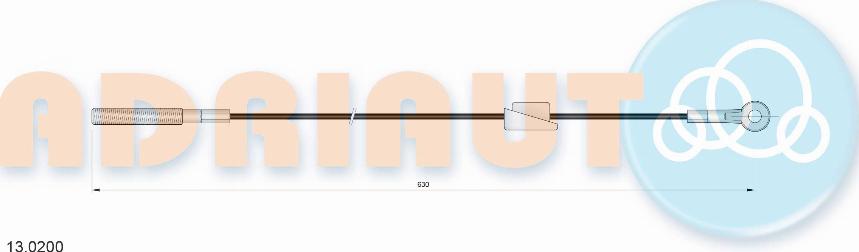 Adriauto 13.0200 - Трос, гальмівна система autocars.com.ua