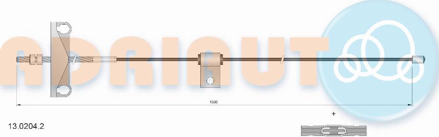 Adriauto 13.0204.2 - Трос, гальмівна система autocars.com.ua
