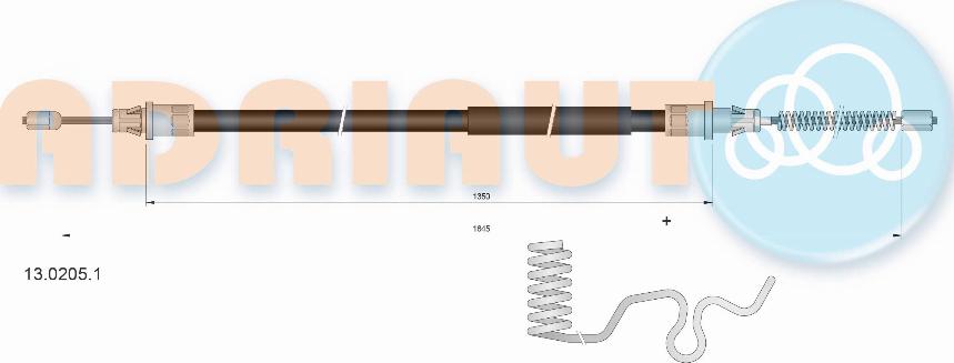 Adriauto 13.0205.1 - Тросик, cтояночный тормоз avtokuzovplus.com.ua