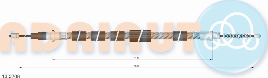 Adriauto 13.0208 - Трос, гальмівна система autocars.com.ua