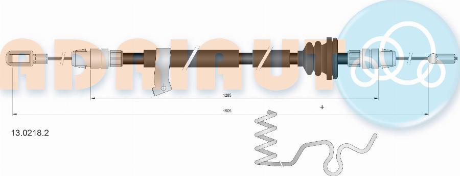 Adriauto 13.0218.2 - Трос, гальмівна система autocars.com.ua