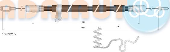 Adriauto 13.0221.2 - Трос, гальмівна система autocars.com.ua