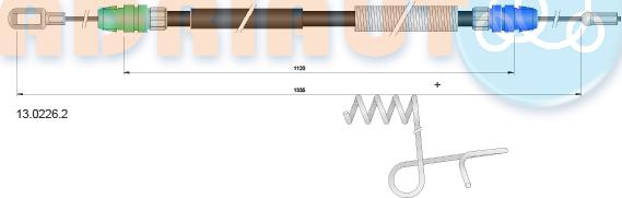 Adriauto 13.0226.2 - Тросик, cтояночный тормоз avtokuzovplus.com.ua