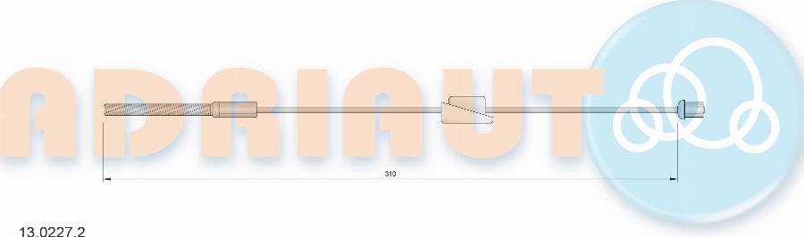 Adriauto 13.0227.2 - Трос, гальмівна система autocars.com.ua
