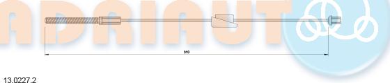 Adriauto 13.0227.2 - Тросик, cтояночный тормоз avtokuzovplus.com.ua