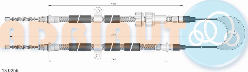 Adriauto 13.0259 - Тросик, cтояночный тормоз avtokuzovplus.com.ua