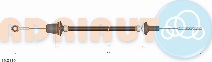 Adriauto 19.0110 - Трос, управление сцеплением avtokuzovplus.com.ua
