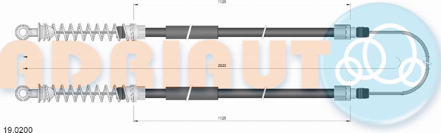 Adriauto 19.0200 - Трос, гальмівна система autocars.com.ua