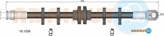 Adriauto 19.1206 - Тормозной шланг avtokuzovplus.com.ua