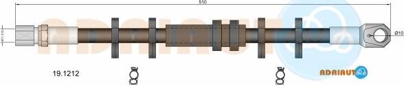 Adriauto 19.1212 - Гальмівний шланг autocars.com.ua