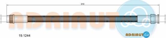 Adriauto 19.1244 - Гальмівний шланг autocars.com.ua