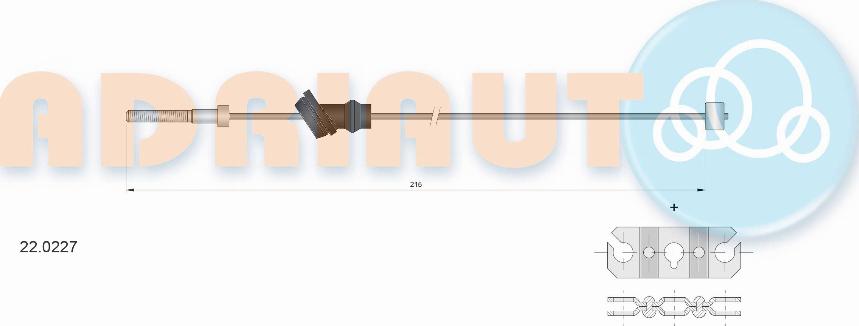 Adriauto 22.0227 - Трос, гальмівна система autocars.com.ua