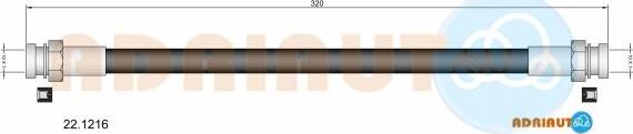 Adriauto 22.1216 - Гальмівний шланг autocars.com.ua