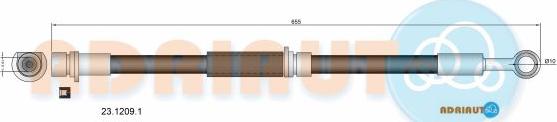 Adriauto 23.1209.1 - Гальмівний шланг autocars.com.ua