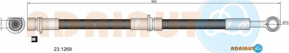 Adriauto 23.1269 - Гальмівний шланг autocars.com.ua