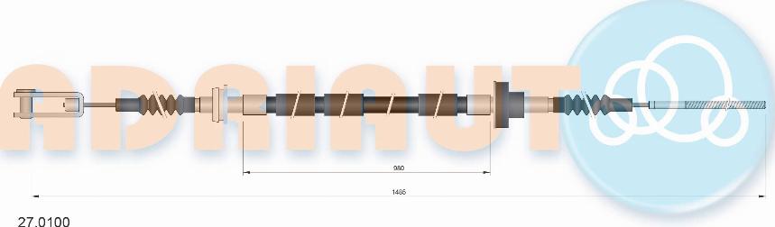 Adriauto 27.0100 - Трос, управління зчепленням autocars.com.ua