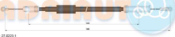 Adriauto 27.0223.1 - Тросик, cтояночный тормоз avtokuzovplus.com.ua