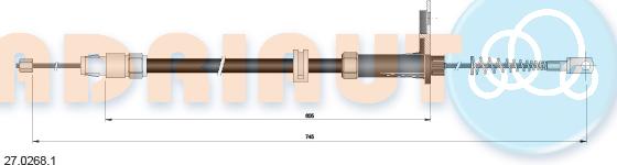 Adriauto 27.0268.1 - Тросик, cтояночный тормоз avtokuzovplus.com.ua